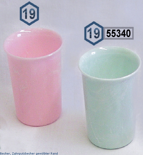 Becher, Zahnputzbecher gew�lbter Rand